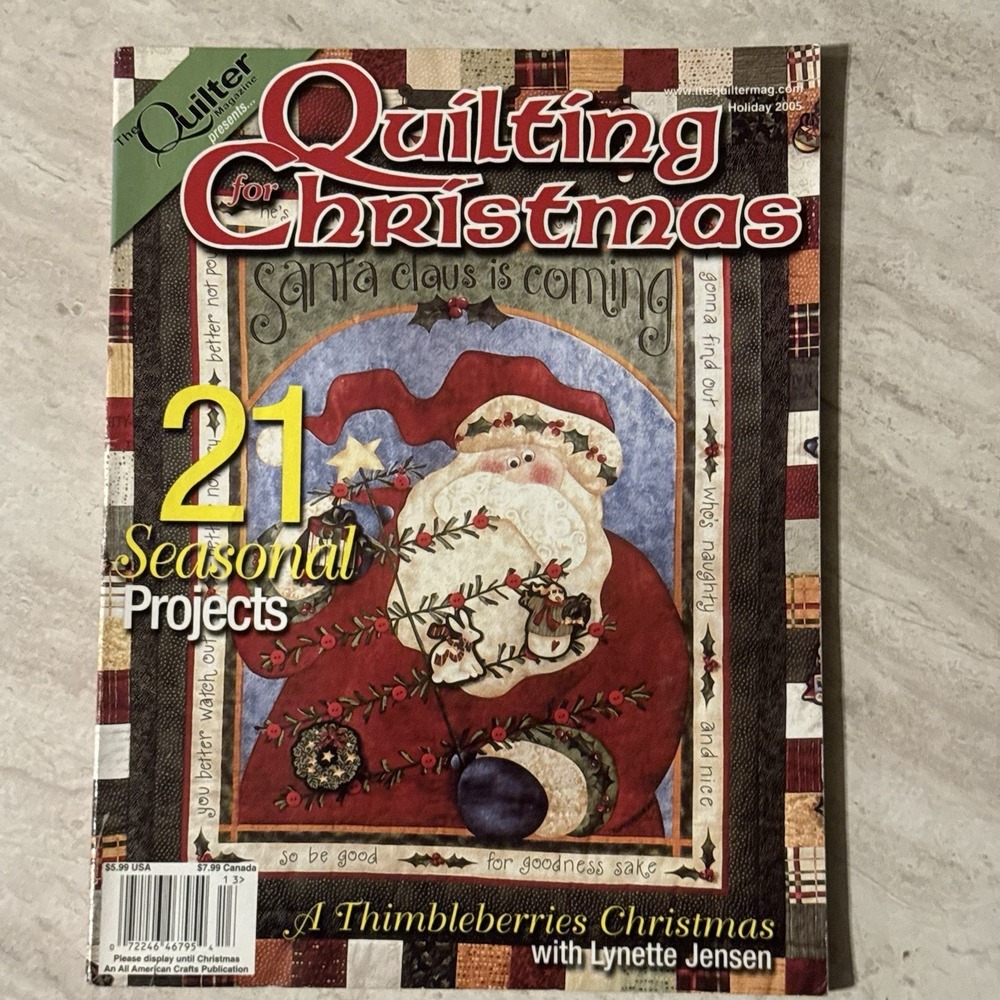 2005 Quilting for Christmas Issue No 108 The Quilter Mag Vintage